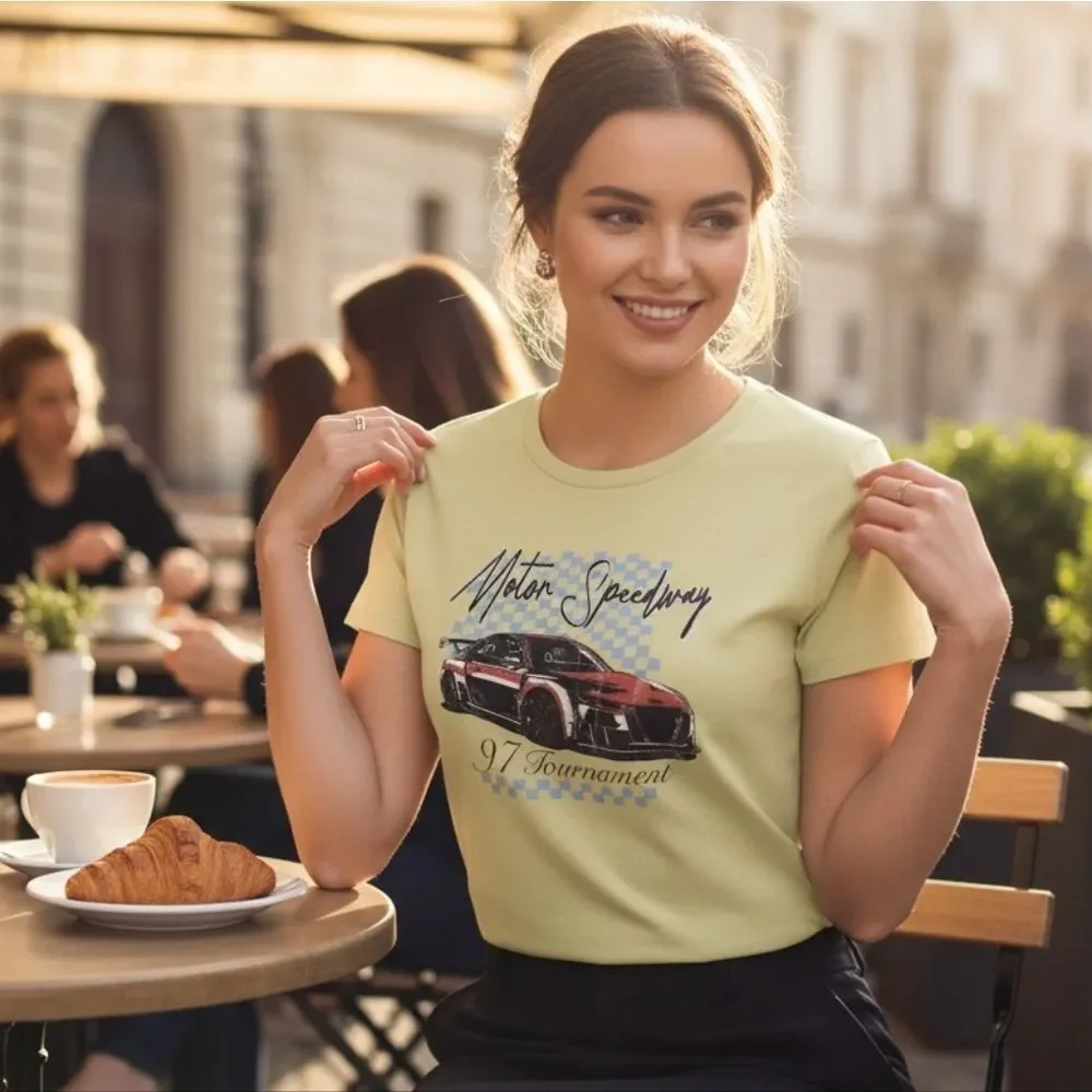 Never Worn- Graphic Tee with Car Print